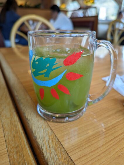 A glass of Kanpai drink in Sawayaka Steakhouse